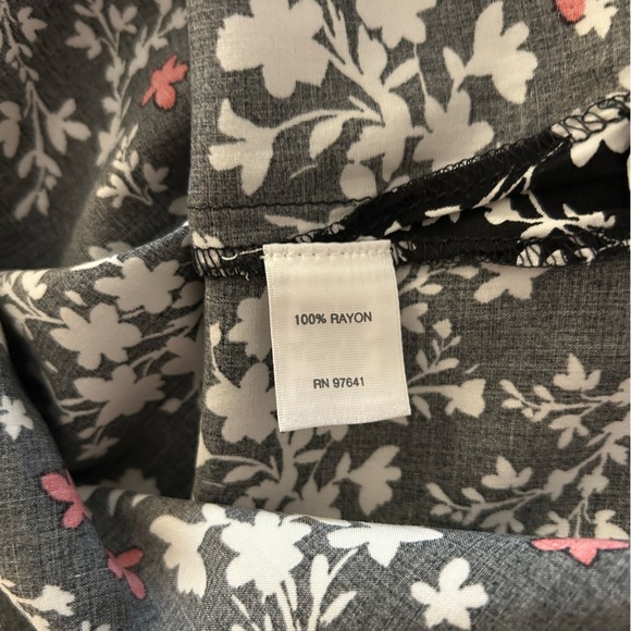 J. Jill Black and White Floral Button Dress - Picture 9 of 9